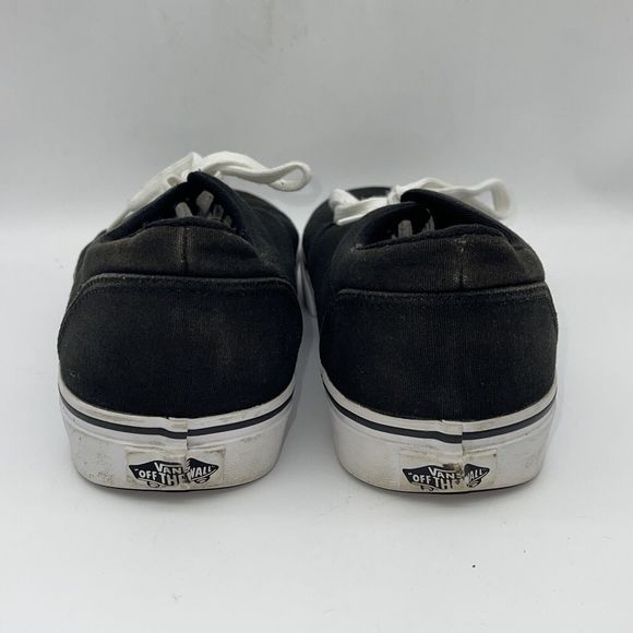 Vans Lace Up Shoes Skate Black Low Top Canvas Women’s Size 10 721356 - Picture 3 of 6